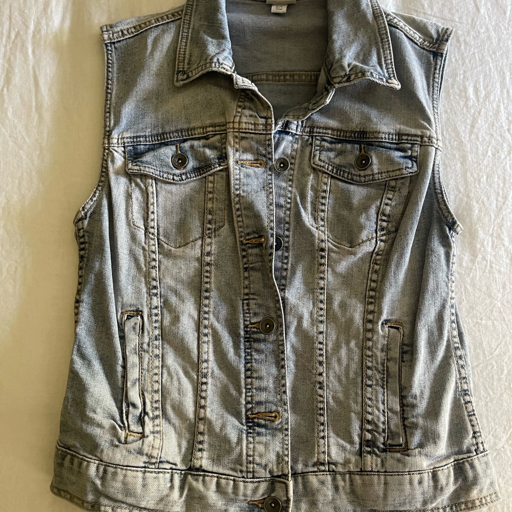 Merona Light Blue Denim Vest
